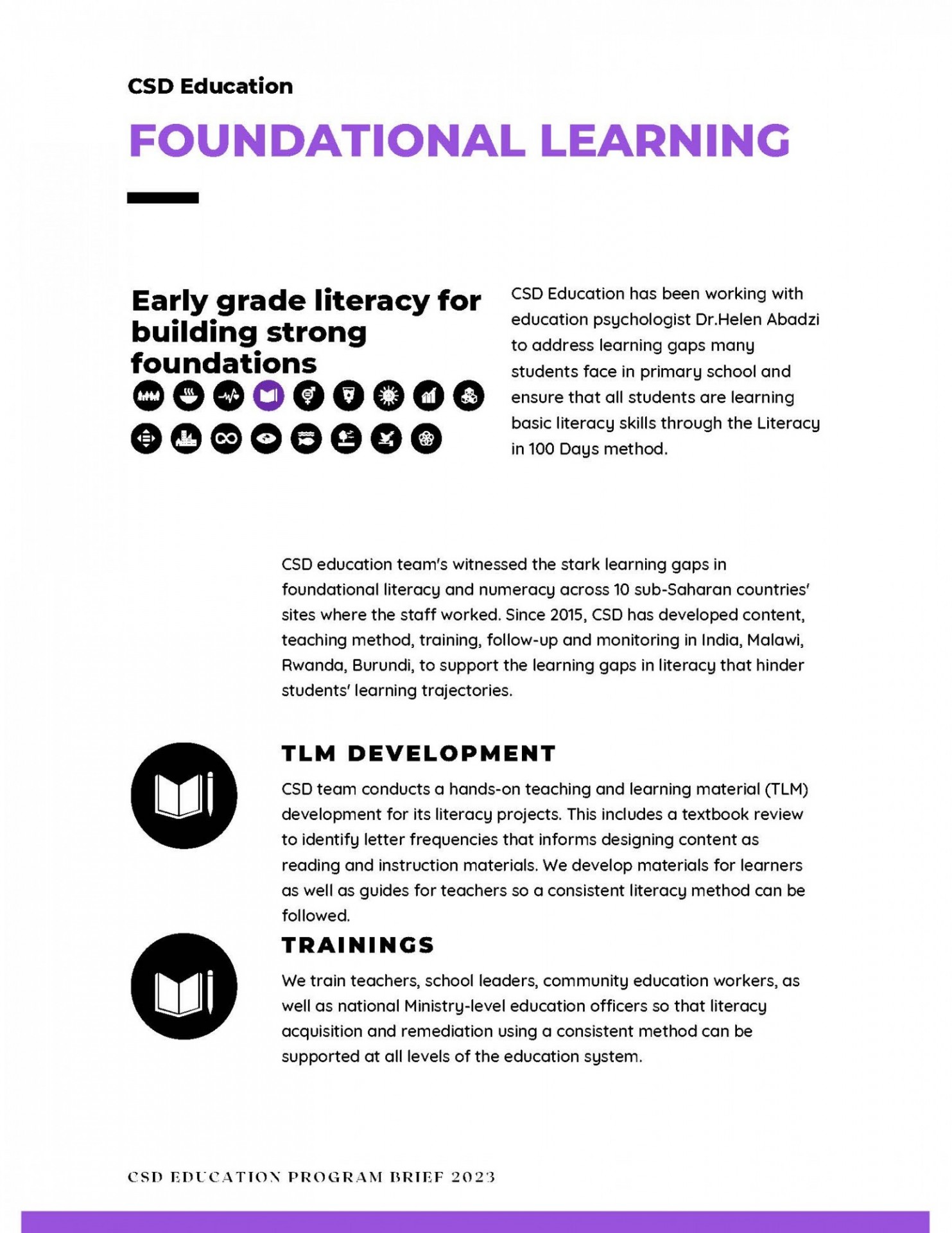 Foundational Learning