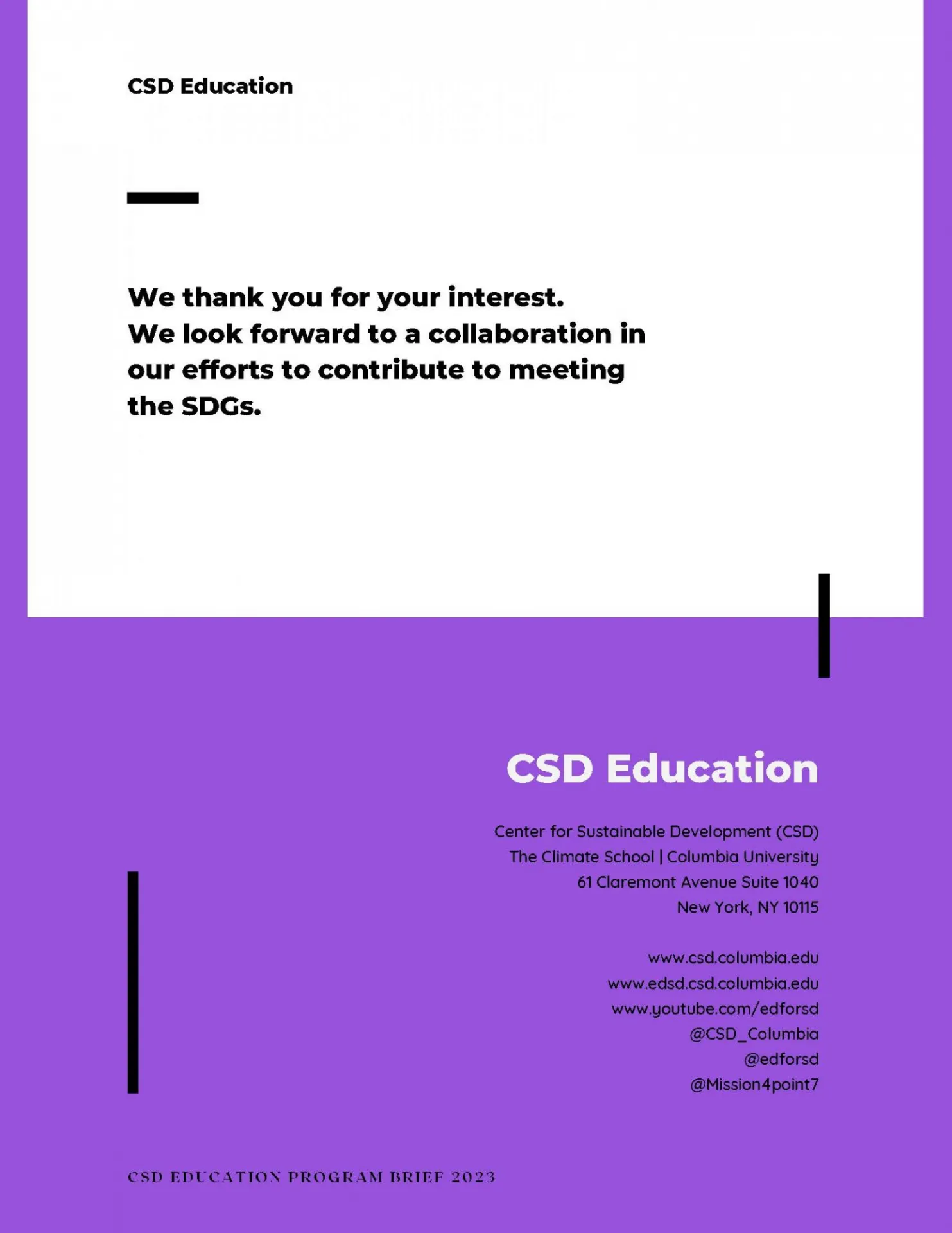 CSD Education