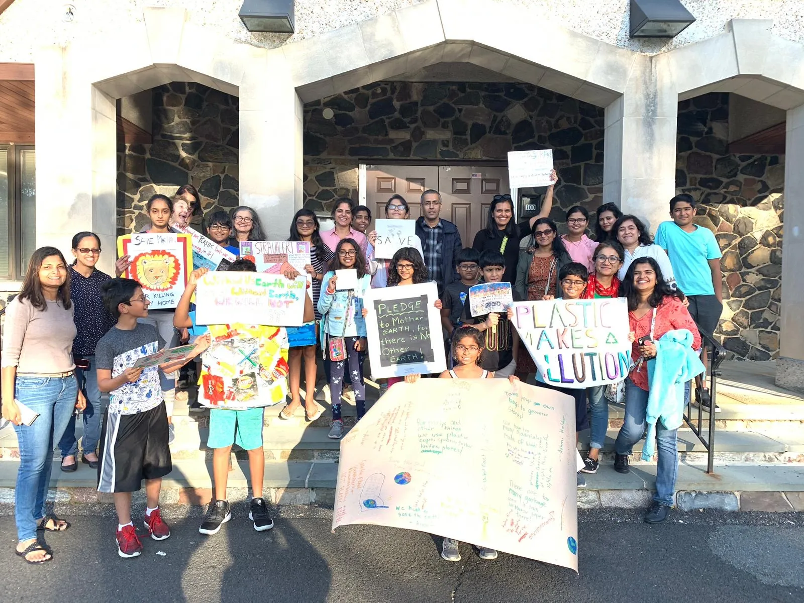 Eco Ambassadors' climate strike in Millburn 