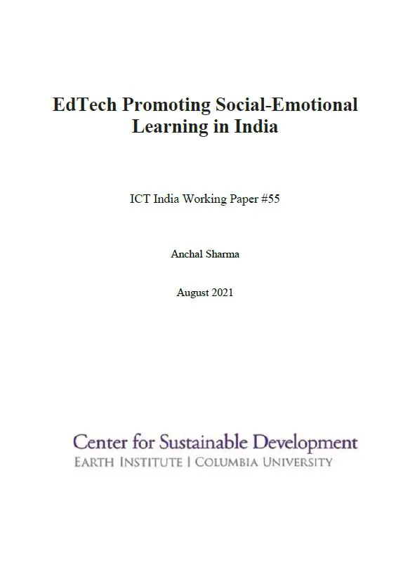 EdTech Promoting Social-Emotional Learning in India