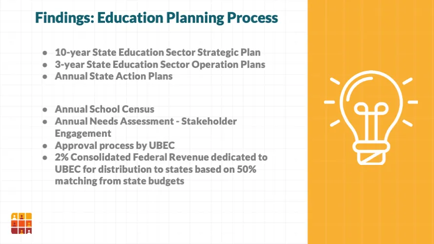 Findings: Ed Planning Process