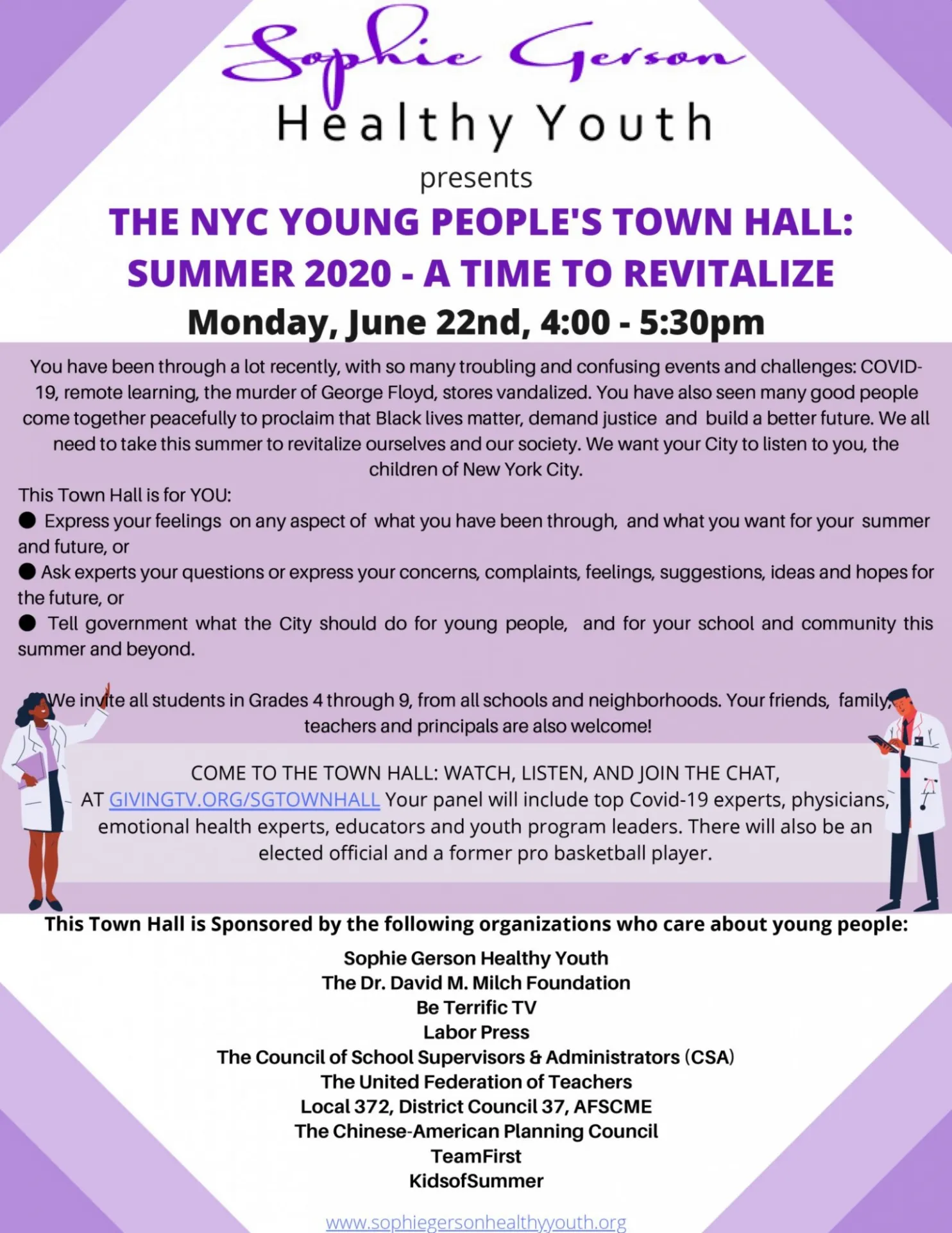 Sophie Gerson Young People's Town Hall