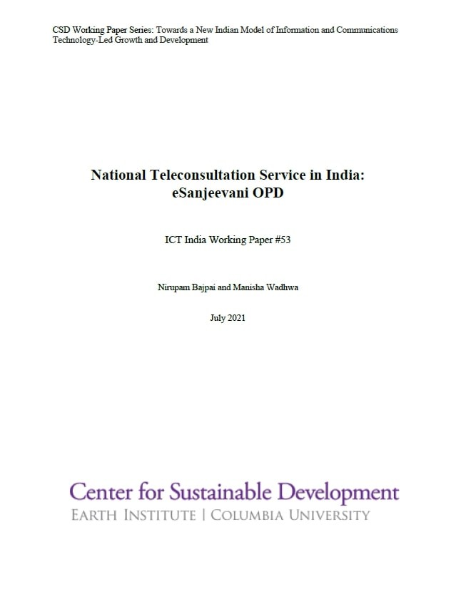 National Teleconsultation Service in India: eSanjeevani OPD