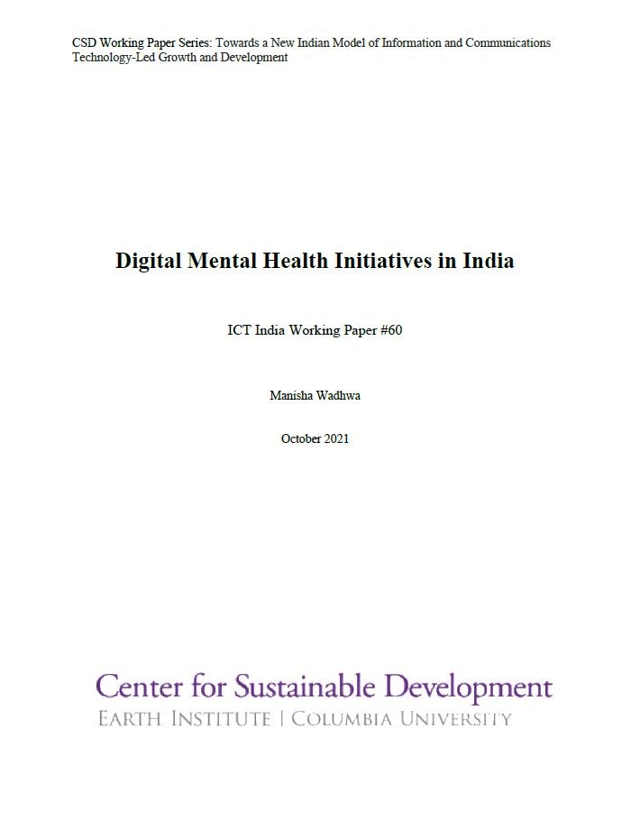 Digital Mental Health Initiatives in India